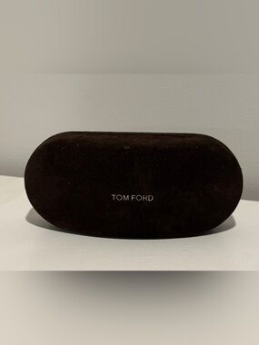 Authentic TOM FORD Dark Brown Velvet Hard Eyeglasses Sunglasses Case Replacement